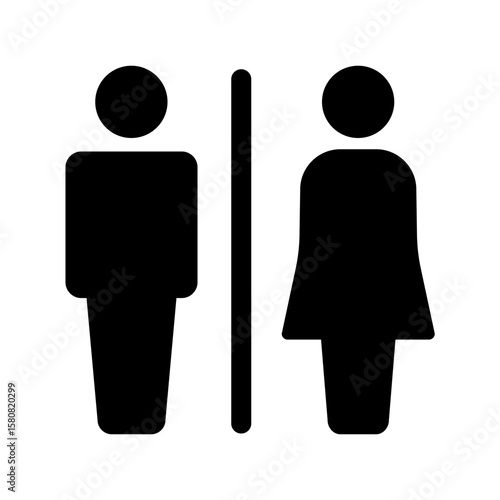 トイレマークのシルエットアイコン