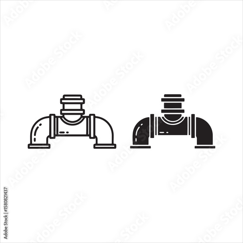 Plumbing pipe fitting with elbow and tee connection in two styles