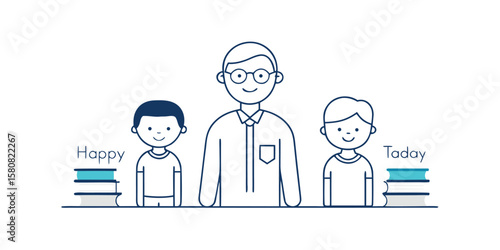 Teacher and students