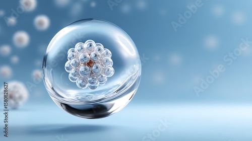 Fototapeta Naklejka Na Ścianę i Meble -  Exploring molecular structures laboratory environment 3d render scientific visualization abstract concept