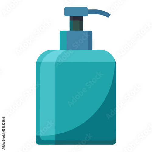 Matte finish soap dispenser bottle with a clean modern design isolated on white background