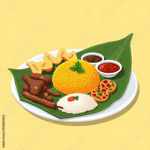 Indonesia food vector