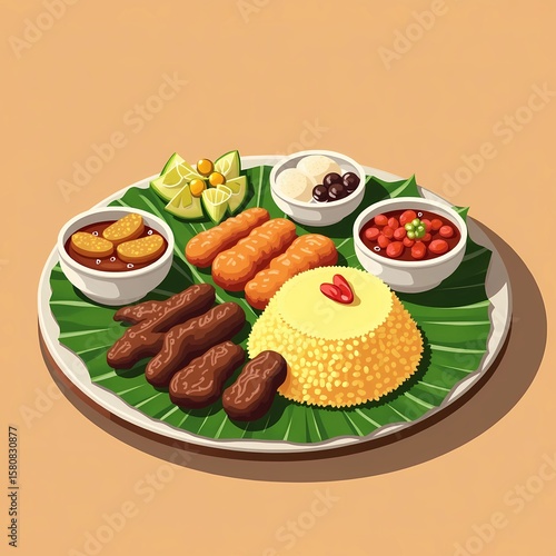 Indonesian food in vector