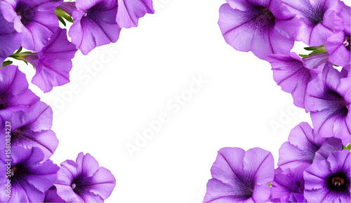 Purple Flower Frame Border