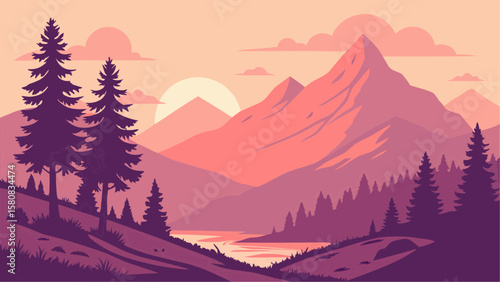 Geometric Minimalism is a clean visual style using simple shapes and limited colors to create modern, balanced compositions inspired by nature and abstract forms.