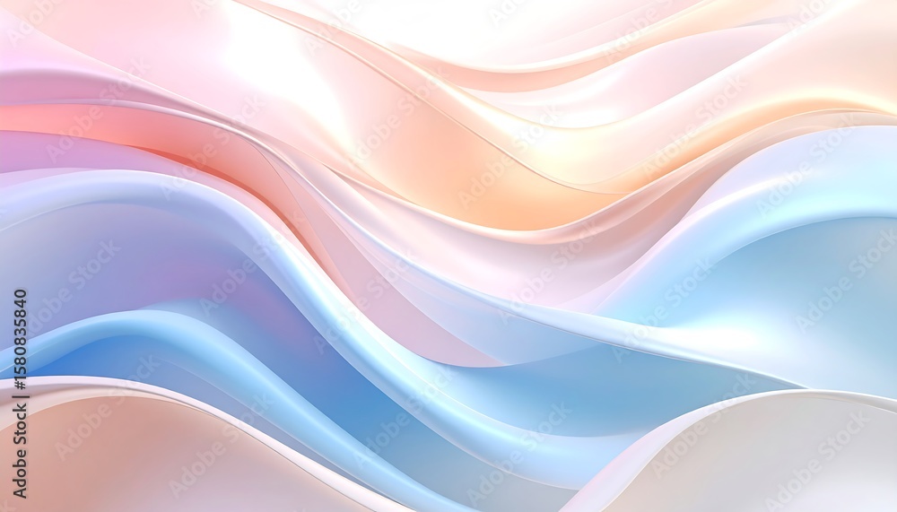 Fototapeta premium Abstract flowing pastel fabric