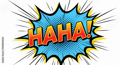 Laugh Out Loud Vector A Burst of Joyful Expression in Comic Style