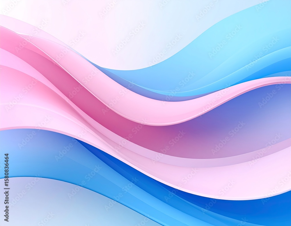Obraz premium Abstract flowing pastel waves