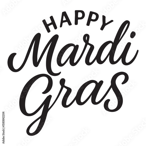 Beaded Typography Spellbinding Mardi Gras Joy