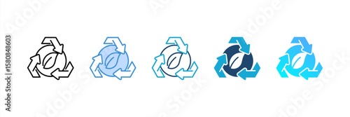 Eco Activism icon set multiple style collection