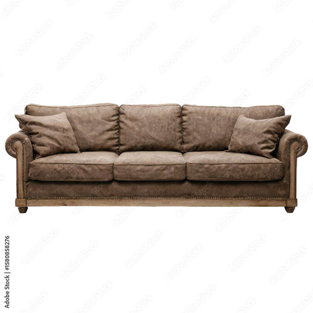 Obraz premium Farmhouse Rustic sofa isolated on transparent background