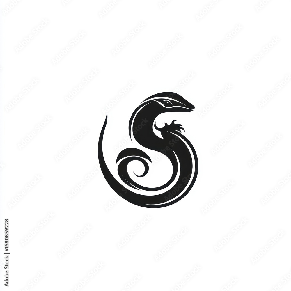 Obraz premium Stylized snake graphic design