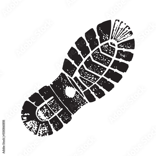 Boot Print Footprint Shoe Sole Trail Mark Symbol Icon Vector