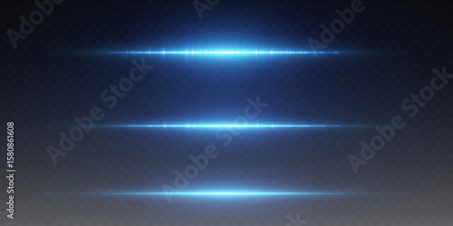 Magic light flashes, magical light effect of neon horizontal lines.