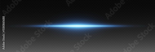 Light flash of light, laser effect. On a transparent background.