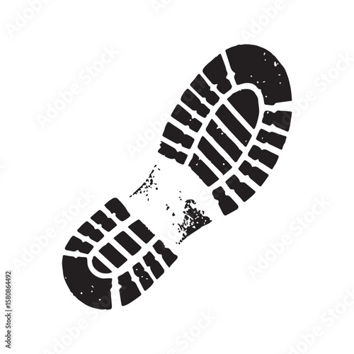 Boot Print Footprint Shoe Sole Trail Mark Symbol Icon Vector