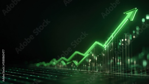 Growth Business Finance Technology Data Graph Arrow Abstract Digital Success
