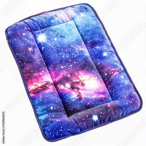Weighted lap pad isolated on transparent background galaxy print sensory regulation tool