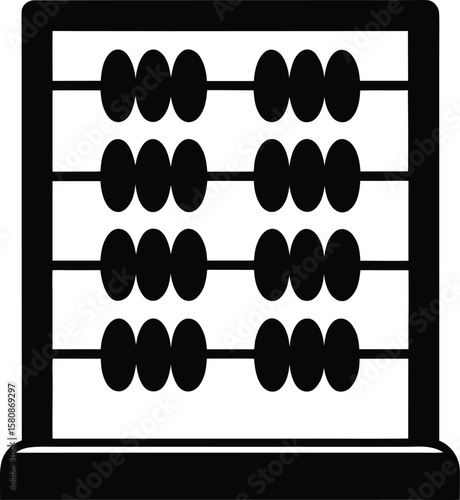 abacus on white background.eps