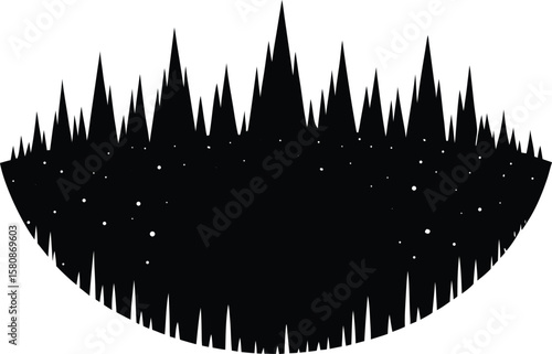 abyssal plain on white background.eps