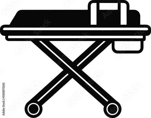 ambulance stretcher on white background.eps