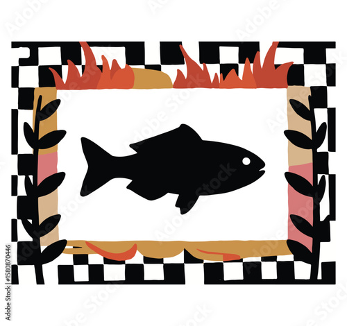 Fish Vector Illustration – Colorful Aquatic Animal Design