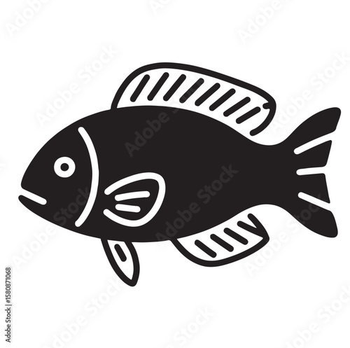 Fish Vector Illustration – Colorful Aquatic Animal Design