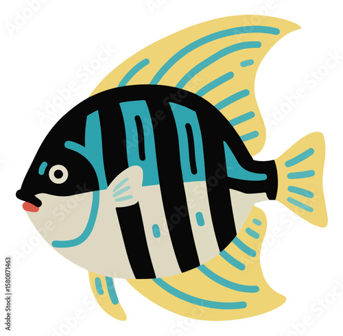 Fish Vector Illustration – Colorful Aquatic Animal Design