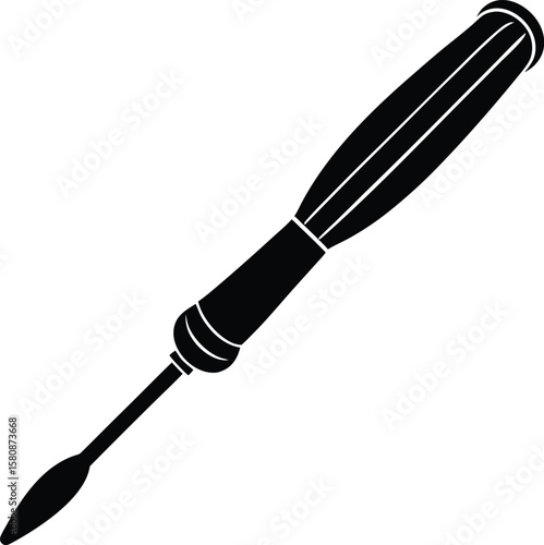 awl for bookbinding on white background.eps