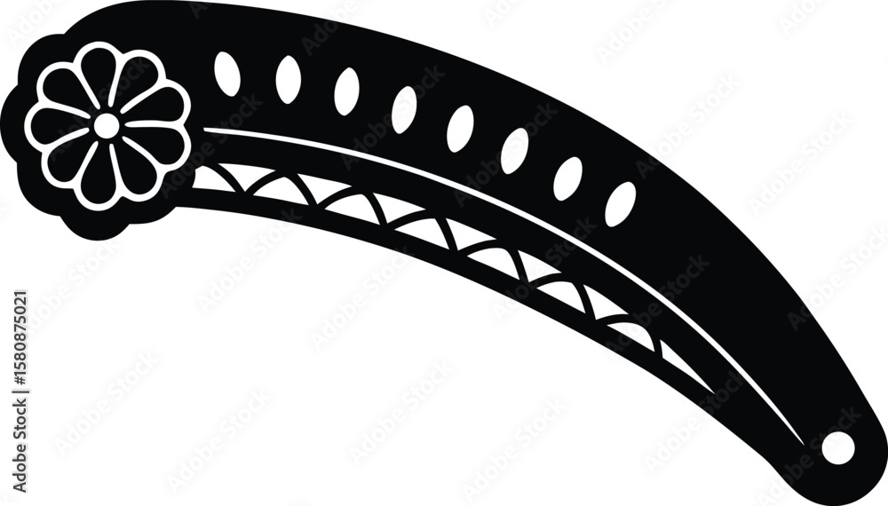 Naklejka premium barrette on white background.eps