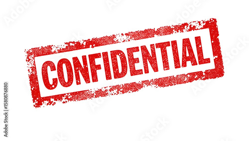  red “Confidential” stamp with distressed ink style, designed for digital use, report labeling, and restricted content markings.
