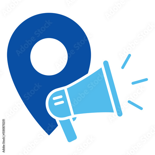 Marketing Icons In Blue Style, Vector Illustration