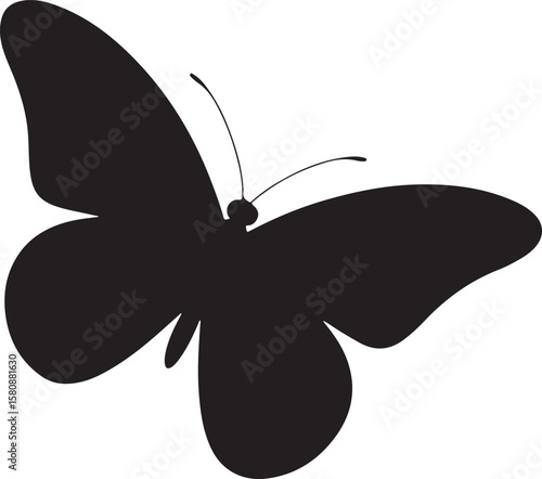 showcases a collection of butterfly silhouette