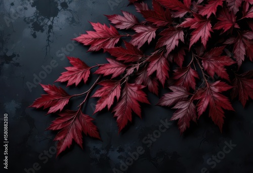  Leaf Maroon Theme and Night Ink Dream Illustration