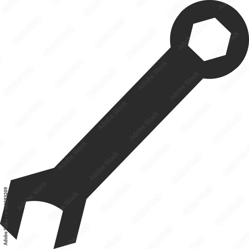 wrench repair work tool icon in dark grey and clear background editable vector illustration wrench repair work tool icon in dark grey and clear background editable vector illustration