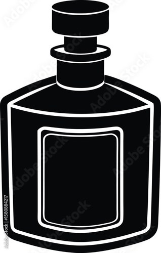 cologne bottle on white background.eps