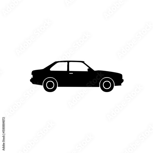 Silhouette of a stylish sedan car.