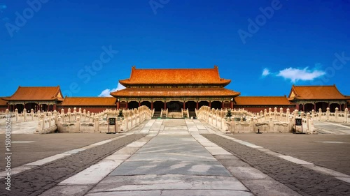 Forbidden City, ancient Chinese royal palace, world famous historical building in Beijing, China.ancient royal palaces of the Forbidden City in Beijing,China The ancient royal palaces of the Forbidden