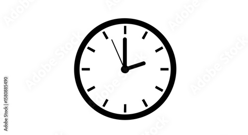 A close-up shot of a classic analog wall clock