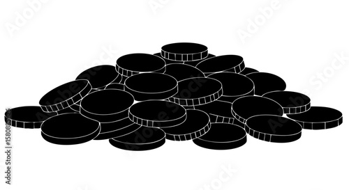 A pile of coins, symbolizing wealth and prosperity. 