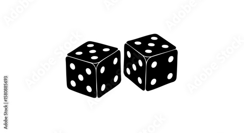 Two dice with different values.