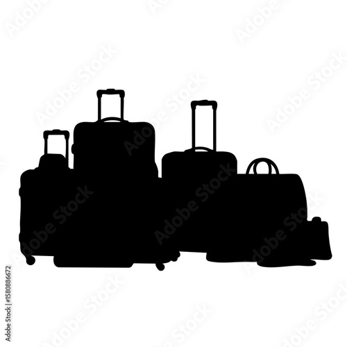 Silhouette of luggage.