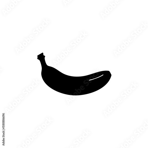 A single black banana, perfectly ripe, isolated on a clean background.