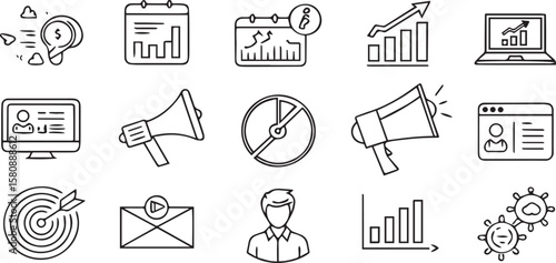 Vector Icons for Advertising and Strategy