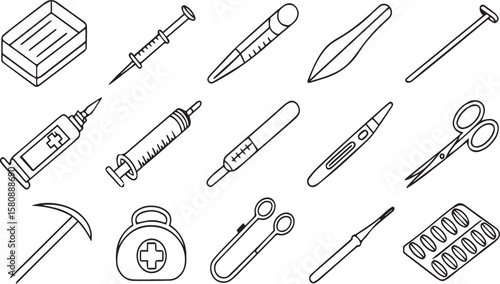 Medicine and Health Outline Icon
