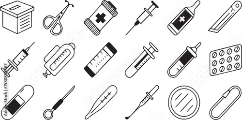 Medical Kit and Supplies Icon 