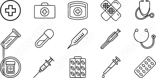 Healthcare Clipart Icon Set