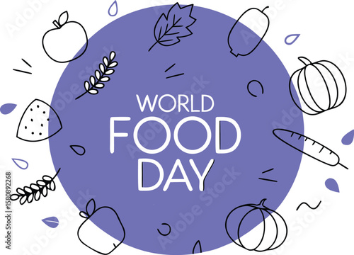 Global celebration of sustenance and nourishment a festive graphic design for the international observance of eating well and agricultural bounty