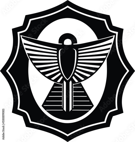 egyptian cartouche on white background.eps