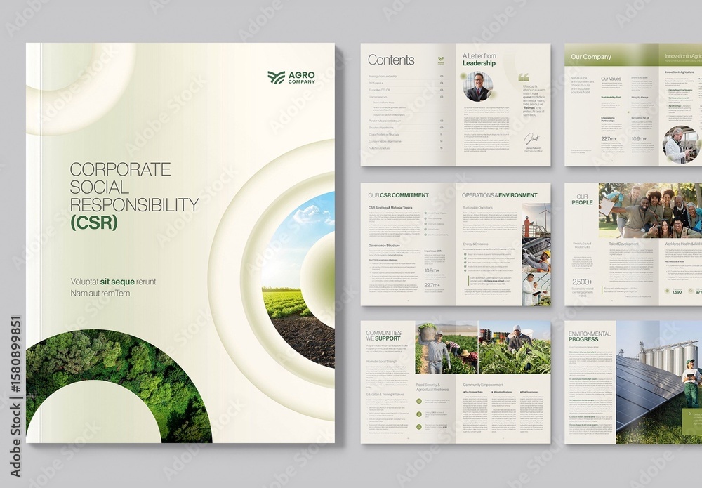 Corporate Social Responsibility CSR Report Template for Company ...